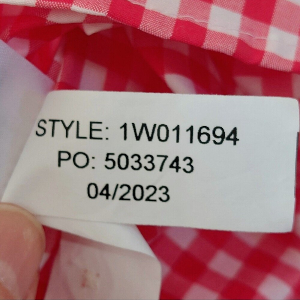 Vineyard Vines Performance Classic Fit Whale Shirt Men's XXL Gingham Red White - Picture 7 of 9